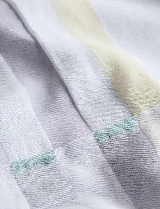 Pure Cotton Abstract Checked Bedding Set