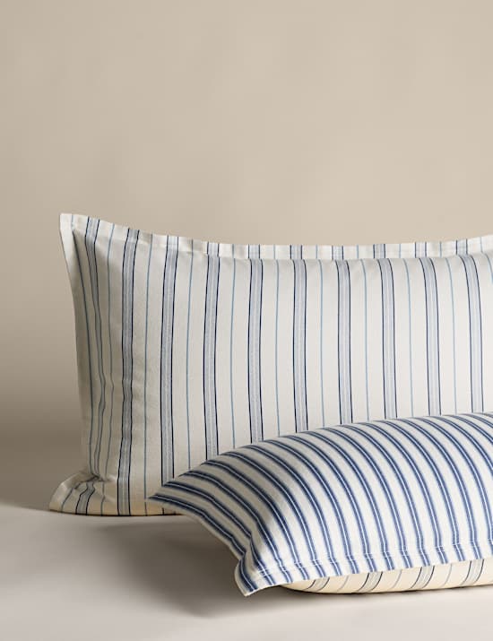Pure Brushed Cotton Striped Bedding Set