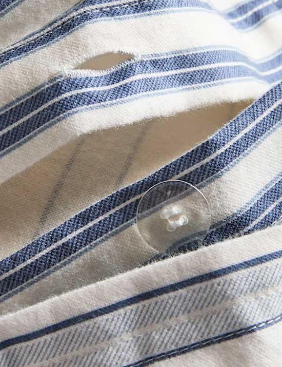 Pure Brushed Cotton Striped Bedding Set