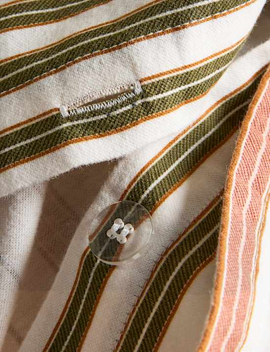 Pure Brushed Cotton Striped Bedding Set