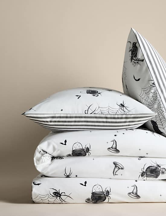 Cotton Rich Halloween Printed Bedding Set