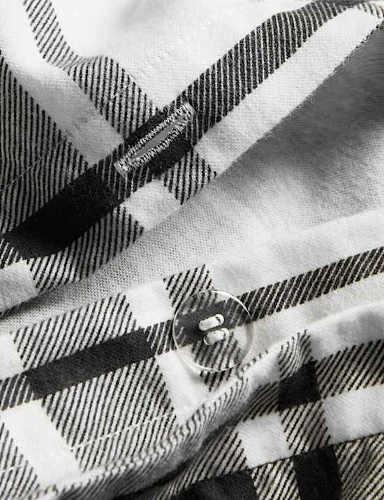 Brushed Cotton Checked Bedding Set