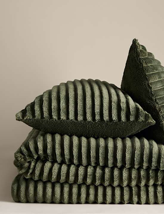 Parure de lit en polaire douillette à rayures