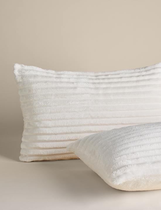 Parure de lit en polaire douillette à rayures