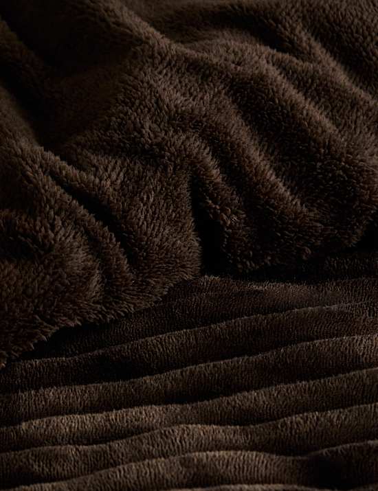 Parure de lit en polaire douillette à rayures