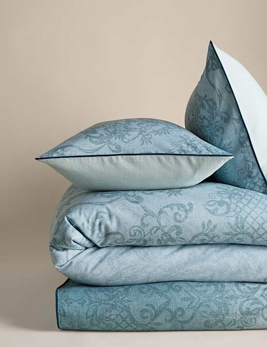 Pure Cotton Odette Damask Bedding Set