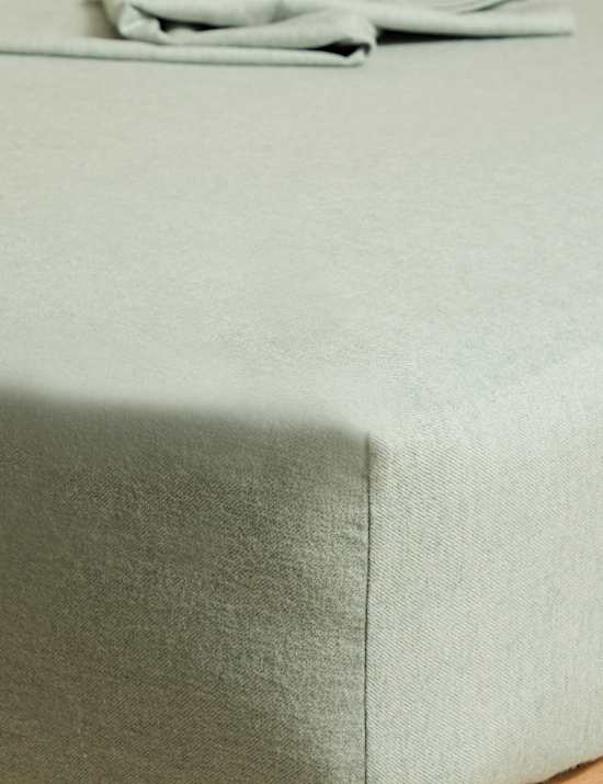 Brushed Cotton Twill Deep Fitted Sheet