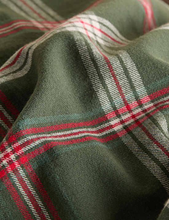 Brushed Cotton Checked Bedding Set