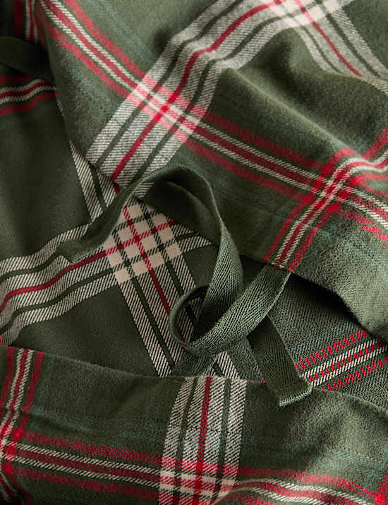 Brushed Cotton Checked Bedding Set