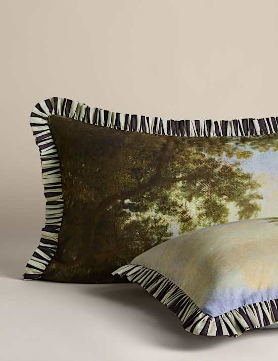 Ropa de cama 100 % algodón con diseño de paisaje arbolado