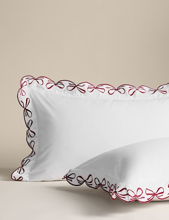 Pure Cotton Embroidered Bow Edge Bedding Set