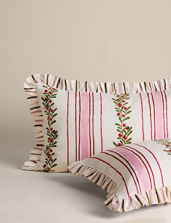 Pure Cotton Striped Foliage Bedding Set