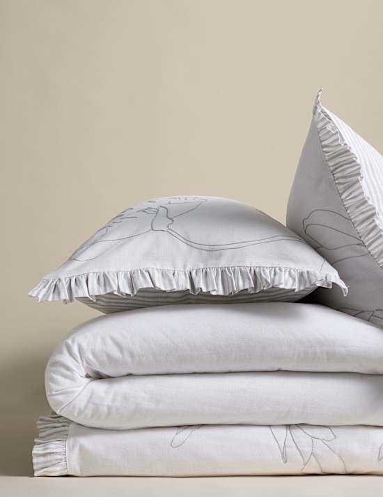 Pure Cotton Floral Embroidered Bedding Set