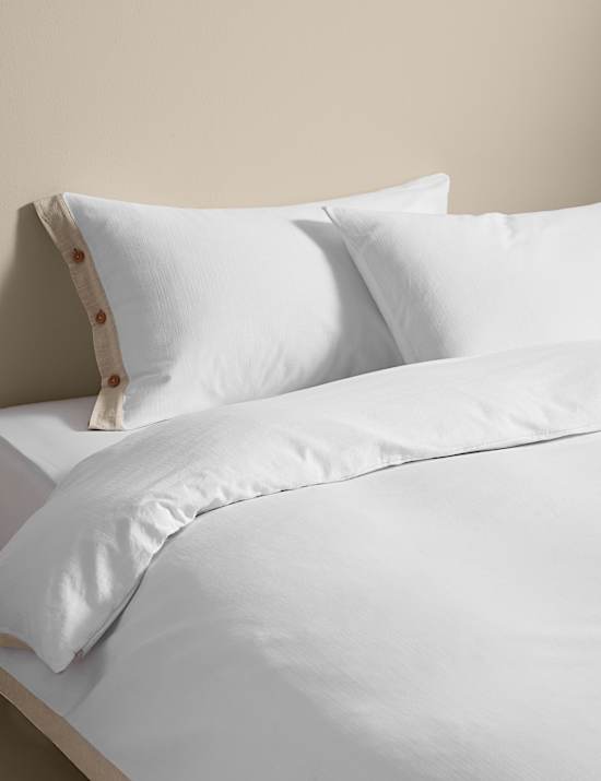 Pure Cotton Button Panel Bedding Set