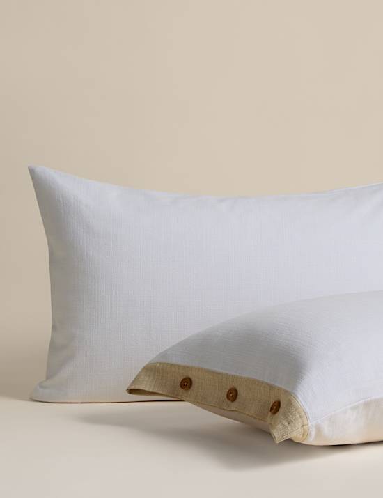 Pure Cotton Button Panel Bedding Set