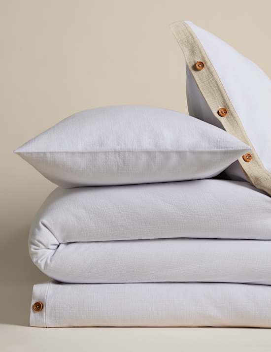 Pure Cotton Button Panel Bedding Set