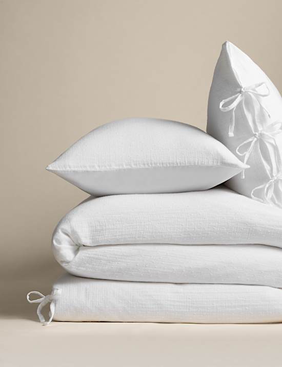 Pure Cotton Muslin Dobby Bedding Set