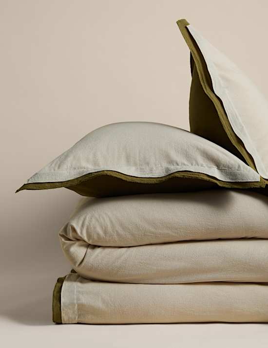 Pure Cotton Crepe Contrast Bedding Set