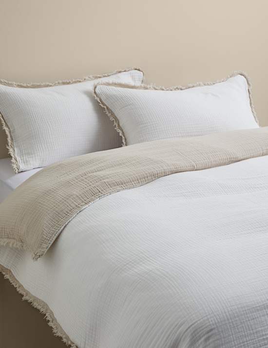 Pure Cotton Muslin Reversible Bedding Set
