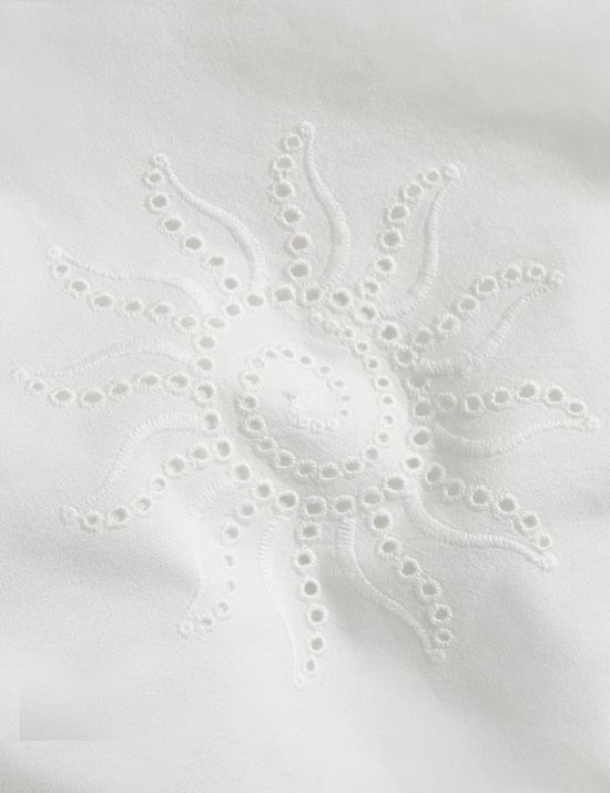 Pure Cotton Coastal Broderie Bedding Set