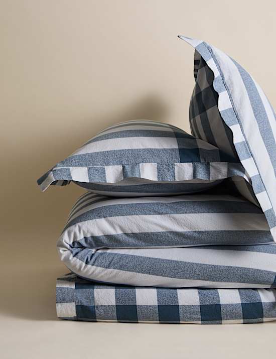 Pure Cotton Striped Gingham Bedding Set