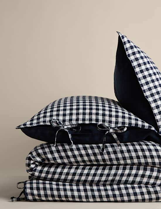 Pure Linen Gingham Bedset