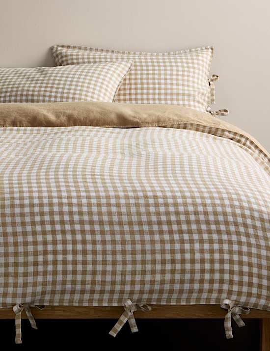 Pure Linen Gingham Bedset