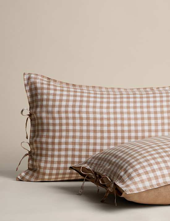 Pure Linen Gingham Bedset