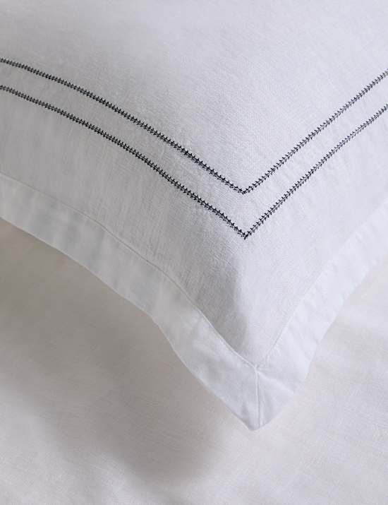 Pure Linen Embroidered Bedding Set