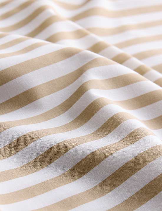 Cotton Blend Simple Stripe Bedding Set
