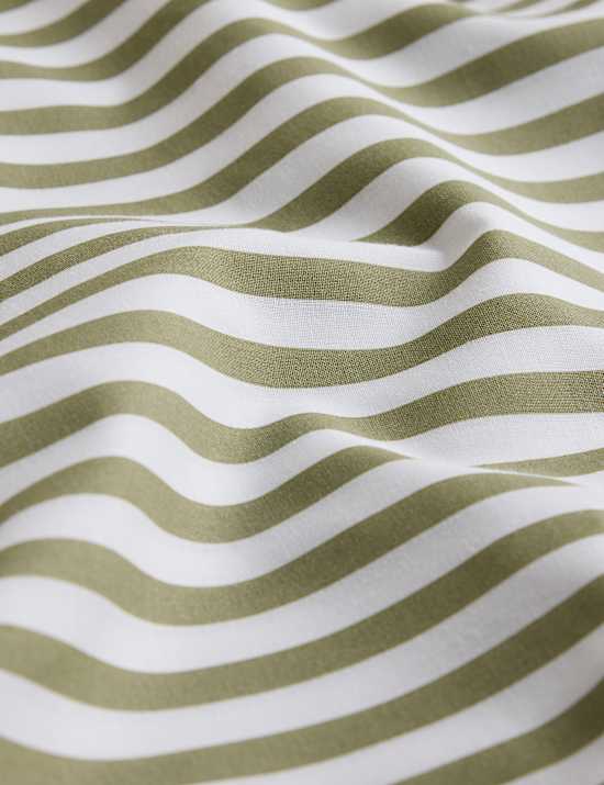 Cotton Blend Simple Stripe Bedding Set