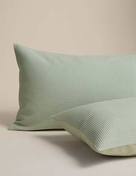 Washed Cotton Waffle Bedding Set