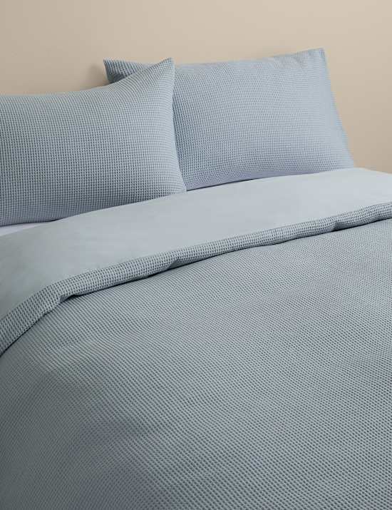 Washed Cotton Waffle Bedding Set