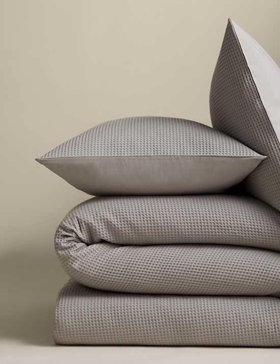 Washed Cotton Waffle Bedding Set