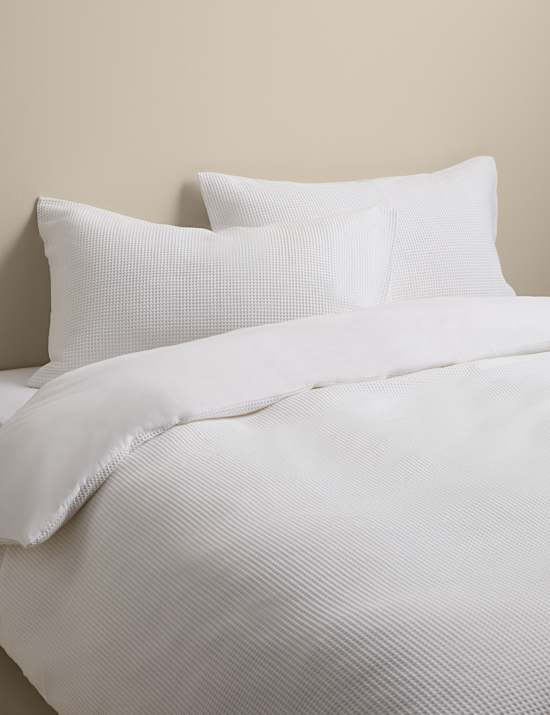 Washed Cotton Waffle Bedding Set