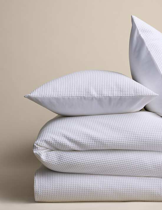 Washed Cotton Waffle Bedding Set