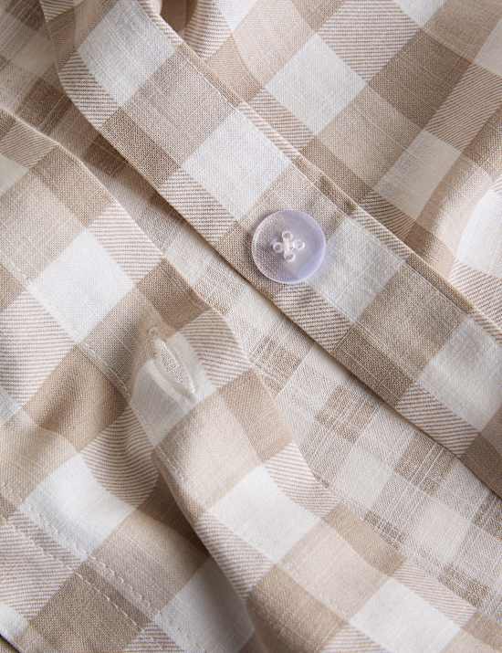 Pure Cotton Gingham Reversible Bedding Set