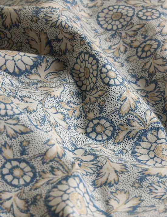Cotton Rich Woodblock Floral Bedding Set