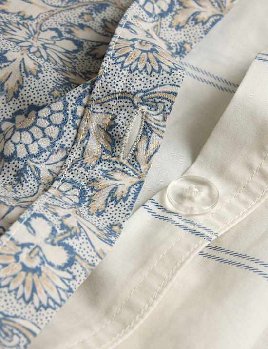 Cotton Rich Woodblock Floral Bedding Set