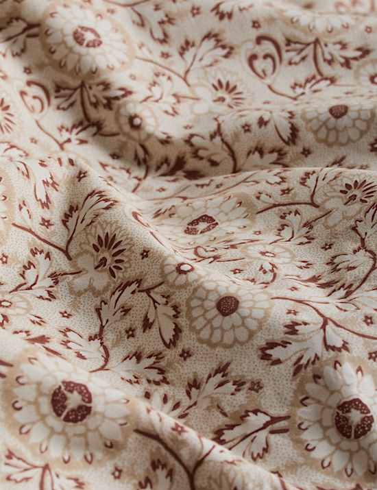 Cotton Rich Woodblock Floral Bedding Set
