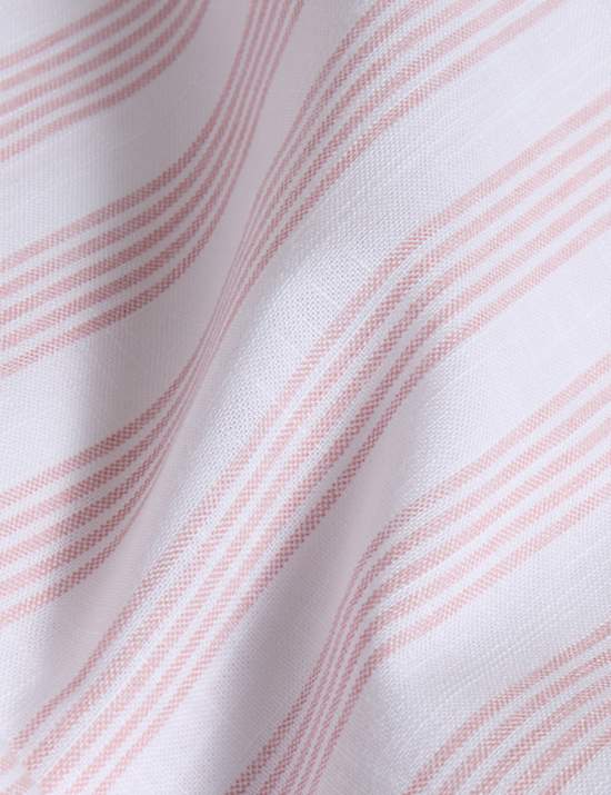 Set Perlengkapan Tidur Rimpel Motif Garis Tipis Katun Murni