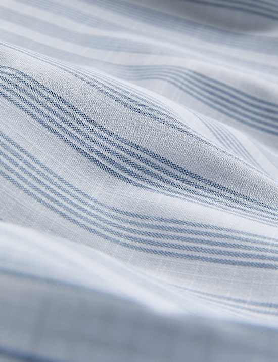 Pure Cotton Narrow Stripe Ruffle Bedding Set