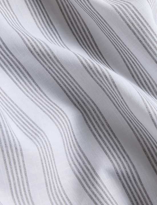 Pure Cotton Narrow Stripe Ruffle Bedding Set