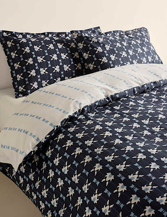 Pure Cotton Geometric Shibori Inspired Bedding Set