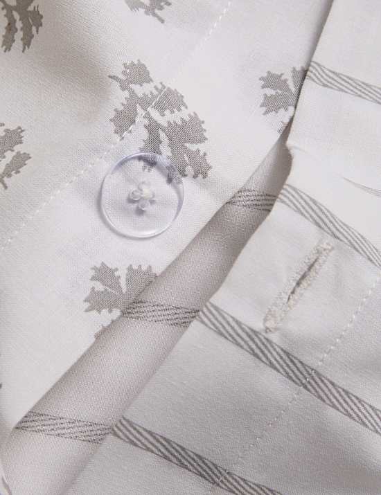 Cotton Blend Mini Leaf Bedding Set