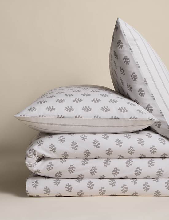 Cotton Blend Mini Leaf Bedding Set