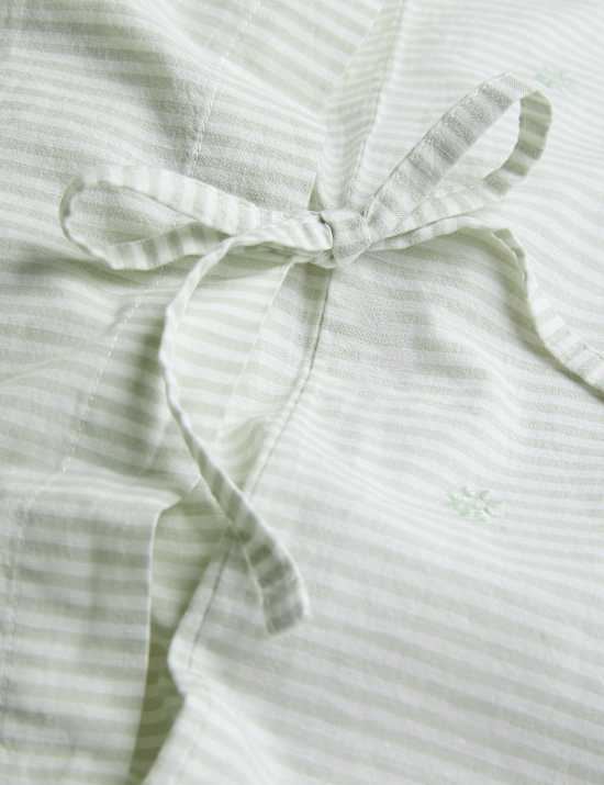 Pure Cotton Striped Embroidered Bedding Set