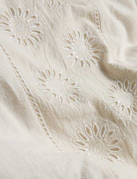 Schiffli Embroidered Panel Bedding Set