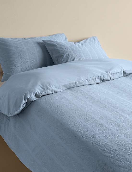 Pure Cotton Striped Seersucker Bedding Set
