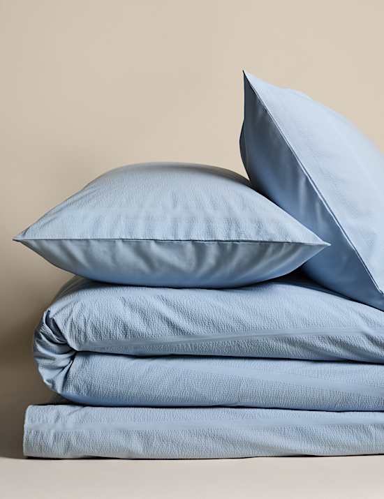 Pure Cotton Striped Seersucker Bedding Set